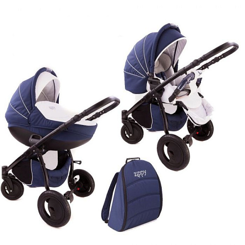 Коляска 2 в 1 Tutis Zippy Sport Plus Темно-синий/голубой 
