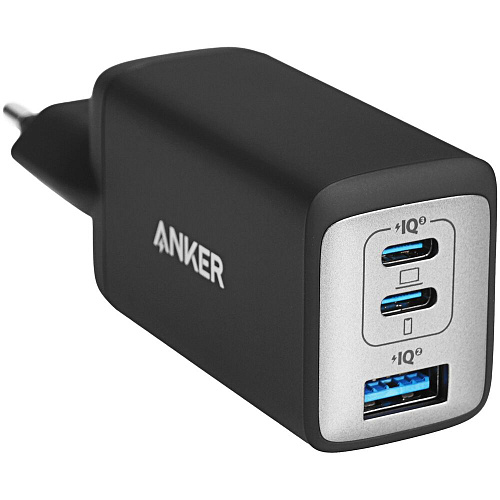 Сетевое зарядное устройство Anker GaN Wall Charger A2667 65W USB + 2xUSB-C черное