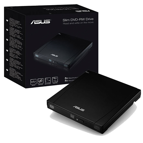 Внешний привод DVD±R/±RW ASUS Slim EXT.DVD-RW Drive USB 2.0 чёрный