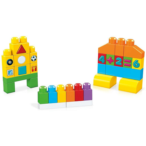 Мешок c конструктором Mattel Mega Bloks Набор Обучающих блоков, 150 деталей FVJ49