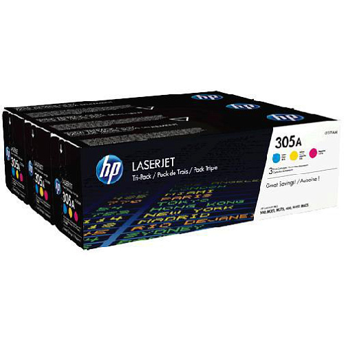Набор картриджей HP CF370AM №305A для M351/M451/M375/M475MFP (CE411A+CE412A+CE413A)
