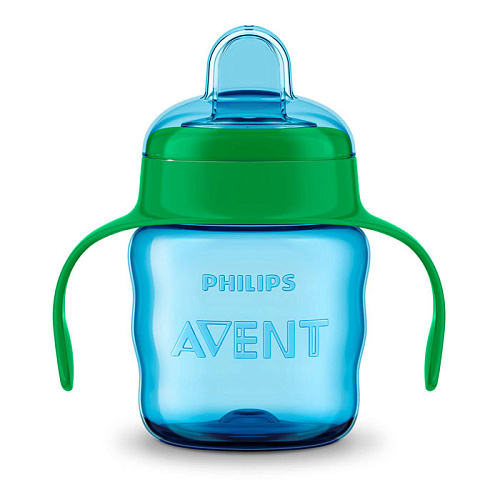 Поильник чашка AVENT SCF551/00 с ручками, 200 мл, с 6 мес (синий)