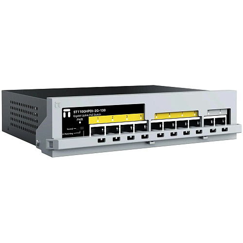 Коммутатор Netis ST110GHPDI-2G-130 (L2), 8x100Мбит/с, 2x1Гбит/с, 8PoE+130W неуправляемый