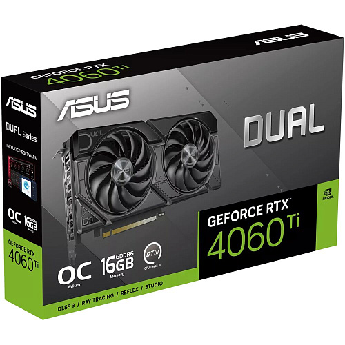 Видеокарта ASUS GeForce RTX 4060 Ti 16384Mb, Dual Evo OC 16G (Dual-RTX4060TI-O16G-Evo) 1xHDMI, 3xDP, Ret
