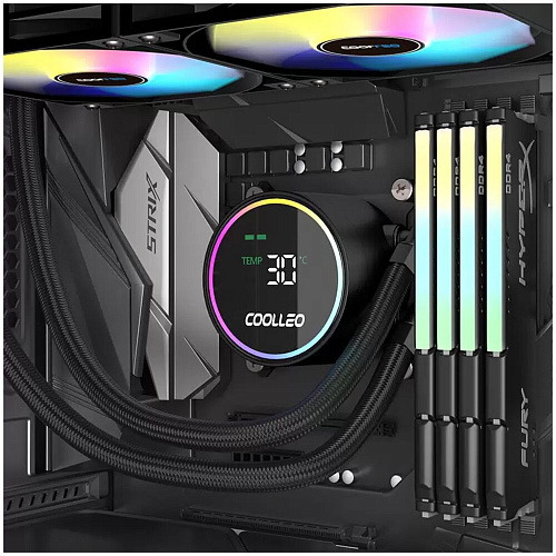 Система водяного охлаждения Coolleo ICE Fairy DIG 240 LITE BK Black (DIG-240-LITE-BK) S115x/1200/1700/1851, AM4/AM5