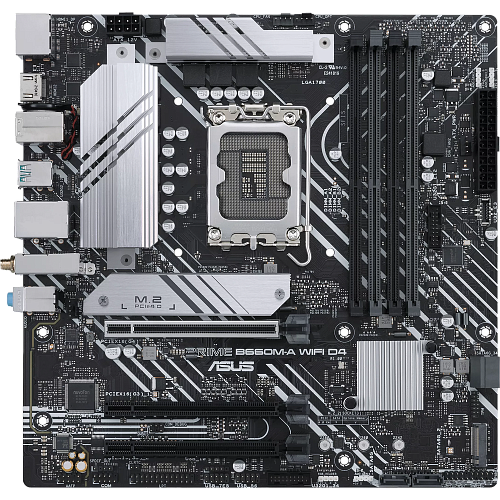 Материнская плата ASUS Prime B660M-A D4-CSM B660 Socket-1700 4xDDR4, 4xSATA3, RAID, 2xM.2, 3xPCI-E16x, 2xUSB3.2, DP, 2xHDMI, Glan, mATX