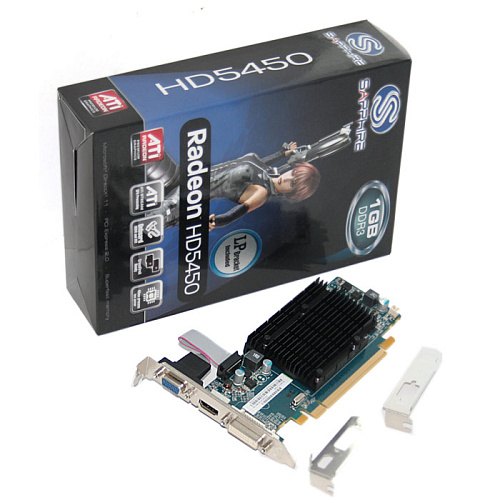 Видеокарта Sapphire 1024Mb HD5450 11166-02-20R DDR3 DVI, HDMI, TV PCIE Ret