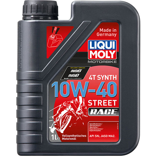 Масло моторное Motorbike 4T Synth Street Race 10W-40 Liqui Moly 20753 1л