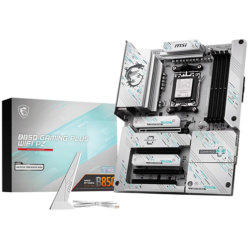 Материнская плата MSI B850 Gaming Plus WiFi PZ Socket-AM5 AMD B850 4xDDR5, 4xSATA3, RAID, 3xM.2, 4xPCI-E16x, 2xUSB3.2, 2xUSB3.2 Type C, DP, WiFi, 5Glan, ATX Ret