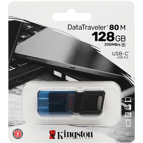 USB Flash накопитель 128GB Kingston DataTraveler 80 (DT80M/128GB) USB Type C