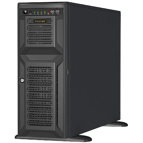Корпус Ablecom 4U, ATX /E-ATX, Tower,8x3.5" hs +3x5.25'' int + 1x3.5''  SAS/SATA, 12Gbps Backplane (for 3.5"" HDD) Rear Fan Module Kit*2, cables for GPU AOC
