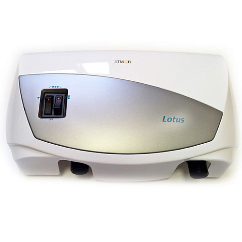 Проточный водонагреватель Atmor Lotus 5 душ кран