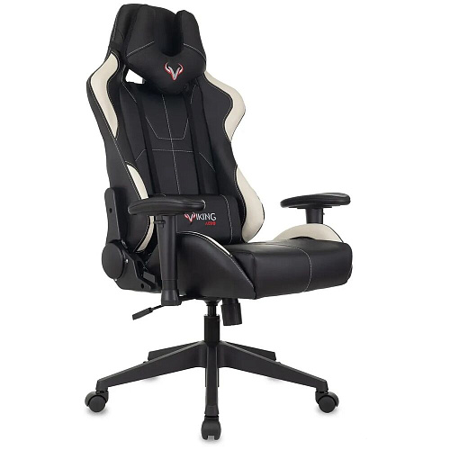 Кресло для геймера Zombie VIKING 5 AERO черный/белый эко.кожа с подголов. крестов. пластик