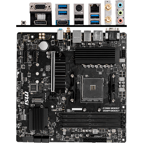 Материнская плата MSI B550M Pro-VDH WiFi Socket-AM4 AMD B550 4xDDR4, 4xSATA3, RAID, 2xM.2, 1xPCI-E16x, 4xUSB3.2, D-Sub, DP, HDMI, Glan, mATX УЦЕНКА