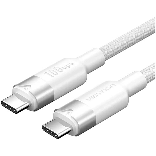 Кабель Type C - Type C 1m Vention TRGWF 5A, PD100W Белый
