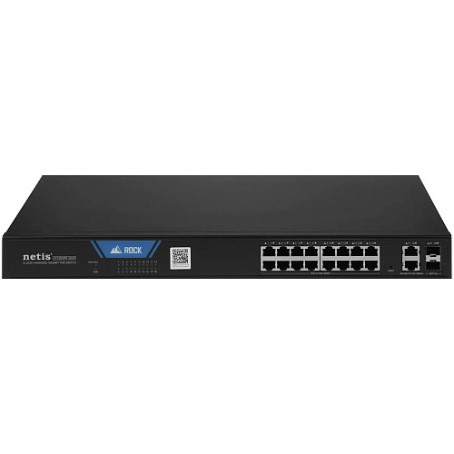 Коммутатор Netis ST220GPR-2G2S (L2) 18x1Гбит/с 2SFP 16PoE+225W настраиваемый