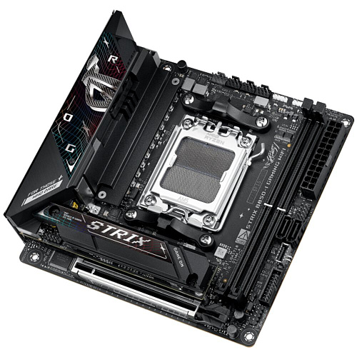 Материнская плата ASUS ROG Strix B850-I Gaming WiFi B850 Socket AM5 2xDDR5, 2xSATA3, RAID, 2xM.2, 1xPCI-E16x, 4xUSB3.2, 2xUSB3.2 Type C, HDMI, Wi-Fi, 2.5Glan, mini-ITX