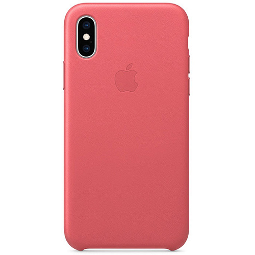 Чехол для Apple iPhone Xs Leather Case Peony Pink
