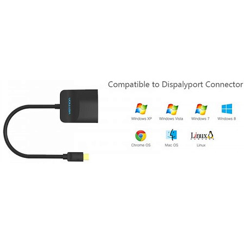 Переходник Display port mini (m) - HDMI (f) Vention HBCBB