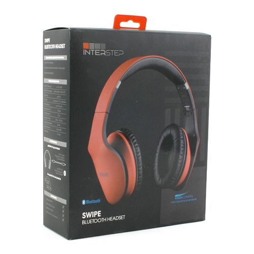 Bluetooth гарнитура Interstep SWIPE SBH-200 красная