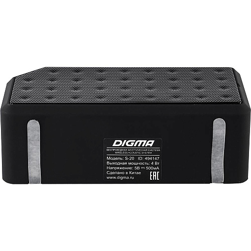 Портативная bluetooth-колонка Digma S-20 Black