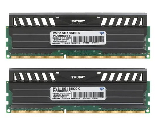 Модуль памяти DIMM 16Gb 2x8Gb KIT DDR3 PC15000 1866MHz Patriot Viper 3 Black Mamba  (PV316G186C0K) УЦЕНКА