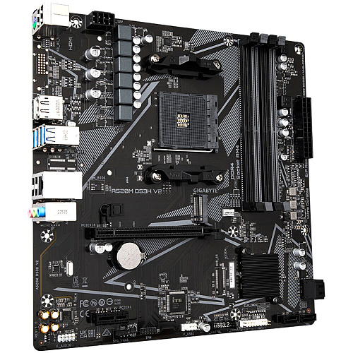 Материнская плата Gigabyte A520M DS3H V2 Socket-AM4 AMD A520 4xDDR4, 4xSATA3, RAID, 1xM.2, 1xPCI-E 16x, 4xUSB 3.2, DP, HDMI, GLAN mATX Ret УЦЕНКА