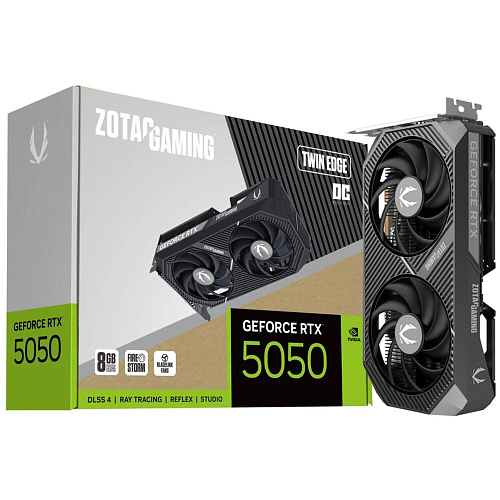 Видеокарта Zotac GeForce RTX 5050 8192Mb, Twin Edge OC 8 Gb (ZT-B50500H-10M) 1xHDMI, 3xDP, Ret