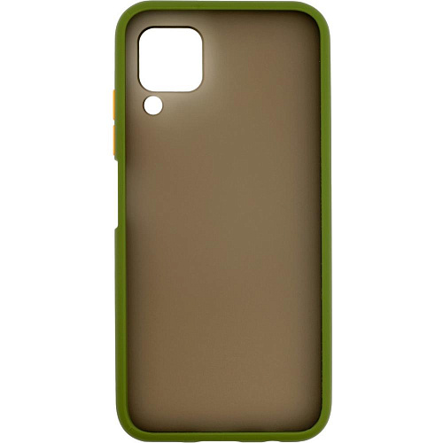 Чехол для Huawei P40 Lite\Nova 6 SE Zibelino Plastic Matte оливковая окантовка