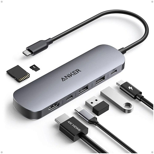 7-port USB Type C Hub Anker Nano A83D2HA1 (7-in-1 4K HDMI)