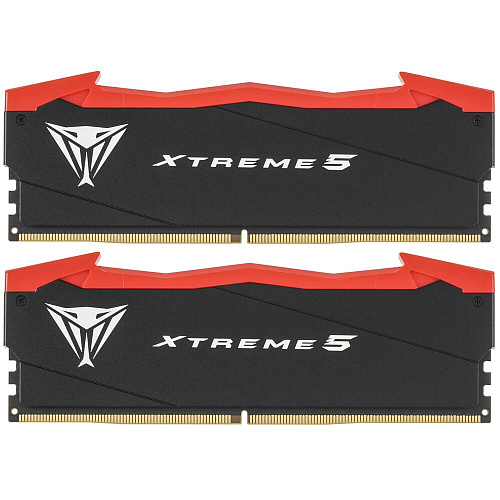 Модуль памяти DIMM 32Gb 2х16Gb DDR5 PC60800 7600MHz Patriot Memory Viper Xtreme 5 Black/Red (PVX532G76C36K)