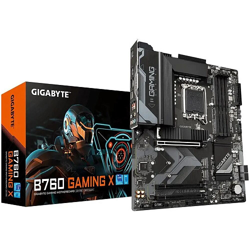 Материнская плата Gigabyte B760 Gaming X B760 Socket-1700 4xDDR5, 4xSATA3, RAID, 3xM.2, 3xPCI-E16x, 2xUSB3.2, 1xUSB3.2 Type C, DP, HDMI, 2.5Glan, ATX