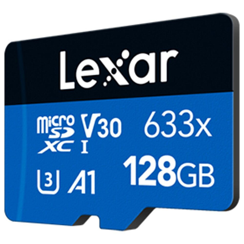 Карта памяти Micro SecureDigital 128Gb Lexar 633x SDXC class 10 (LSDMI128BB633A) + SD адаптер
