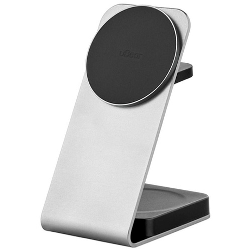 Беспроводная зарядная панель 3 в 1 Для IPhone, Apple Watch, Airpods uBear Level Ultra Qi2 25W Silver