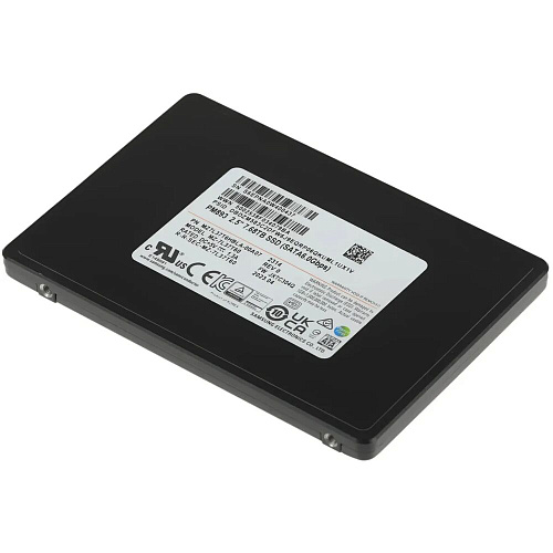 Внутренний SSD-накопитель Samsung SSD PM893, 7680GB, 2.5" 7mm, SATA3, 3D TLC, R/W 550/520MB/s, IOPs 98 000/30 000, TBW 14016, DWPD 1