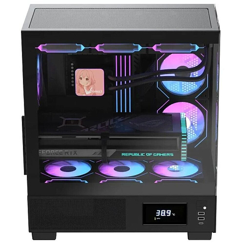 Корпус ATX Miditower Formula Crystal E1 Floe Black УЦЕНКА