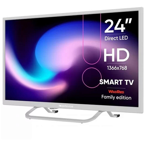 Телевизор 24" Topdevice TDTV24BS02H_WE (HD 1366x768, Smart TV) белый
