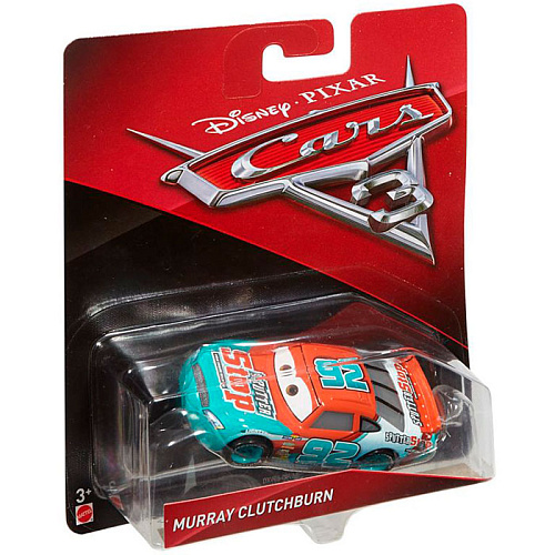 Mattel Cars W1938 Базовая машинка Номер #92 (Мюррей Клатчберн)