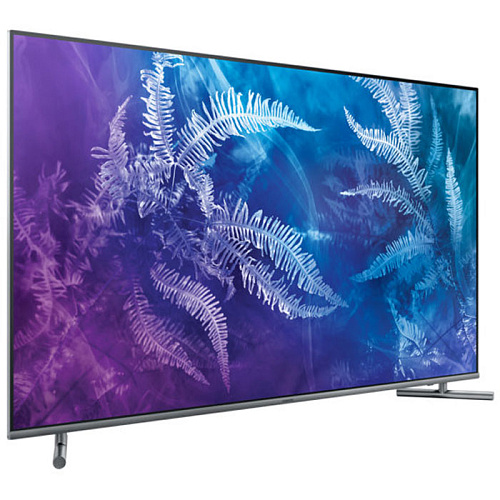 Телевизор 55" Samsung QE55Q6FAM (QLED, 4K UHD 3840x2160, Smart TV, USB, HDMI, Bluetooth, Wi-Fi) серый 