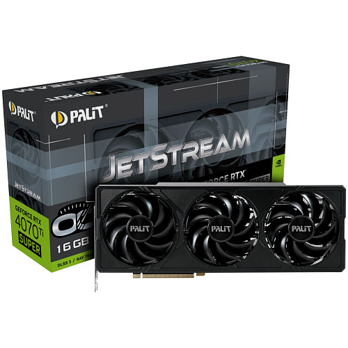 Видеокарта Palit GeForce RTX 4070 Ti Super 16384Mb, JetStream OC 16G (NED47TSS19T2-1043J) 1xHDMI, 3xDP, Ret