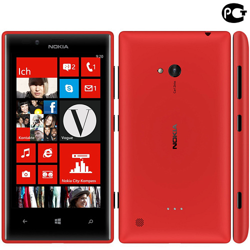 Смартфон Nokia Lumia 720 Red 