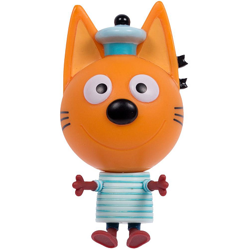 Фигурка пластиковая 1toy Три кота Коржик 7,6 см., подвижные ножки и ручки, с аксессуаром, на блистере