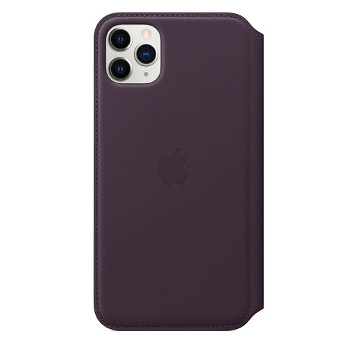 Чехол для Apple iPhone 11 Pro Max Leather Folio Aubergine