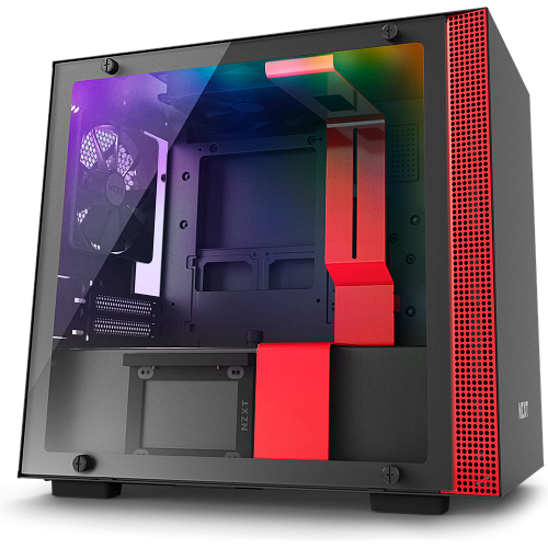 Корпус Mini-ITX Minitower NZXT H200i CA-H200W-BR Mini-ITX Black/Red