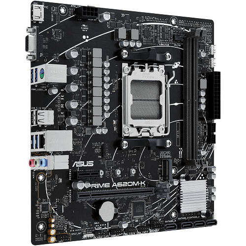 Материнская плата ASUS Prime A620M-K A620 Socket AM5 2xDDR5, 4xSATA3, 1xM.2, 1xPCI-E16x, 4xUSB3.2, D-Sub, HDMI, Glan, mATX