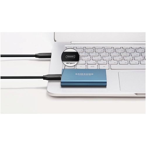 Внешний SSD-накопитель 500Gb Samsung T5 MU-PA500B/WW (SSD) USB 3.1 Синий