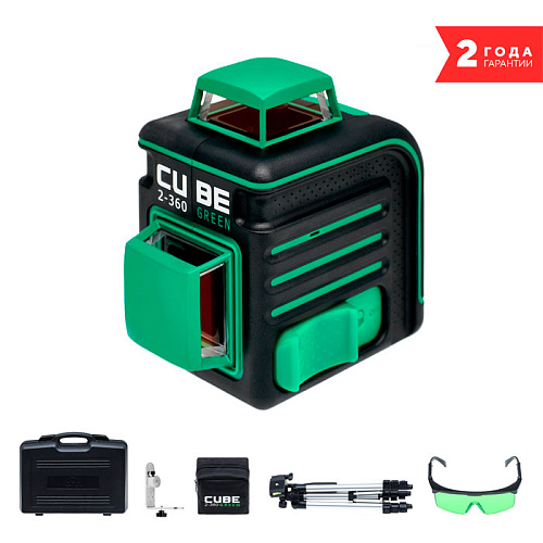 Лазерный нивелир ADA instruments CUBE 2-360 Green Ultimate Edition (А00471)