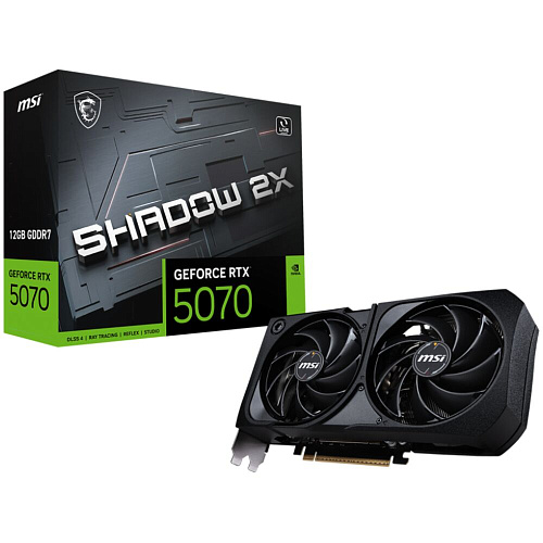 Видеокарта MSI GeForce RTX 5070 12288Mb, Shadow 2X 12 Gb (RTX 5070 12G Shadow 2X) 1xHDMI, 3xDP, Ret
