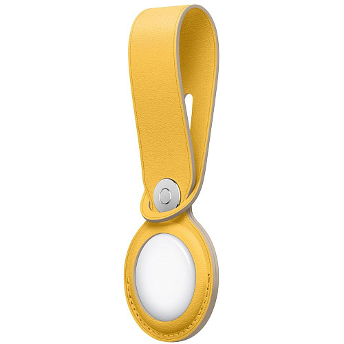 Кожанный брелок-подвеска для AirTag Leather Loop Meyer Lemon