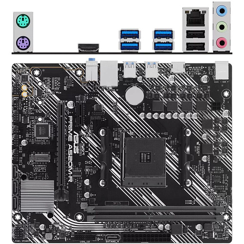 Материнская плата ASUS Prime A520M-R A520 Socket AM4 2xDDR4, 4xSATA3, RAID, 1xM.2, 1xPCI-E16x, 4xUSB3.2, HDMI, Glan, mATX